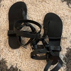 Giuseppe Zanotti black leather sandals